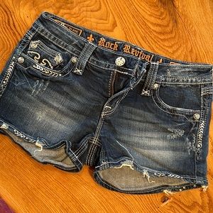 Rock Revival Distressed Jean Shorts